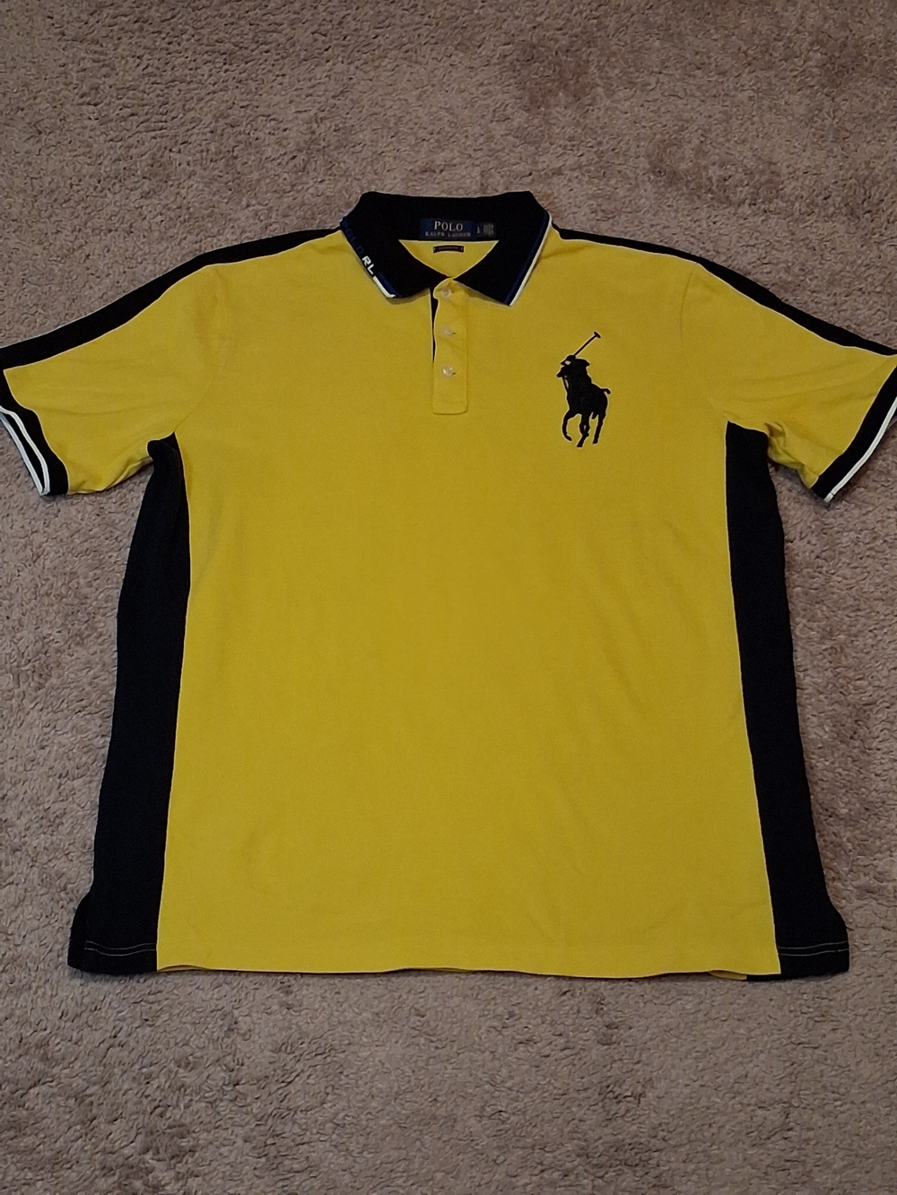 Polo by Ralph Lauren Yellow & Black Classic Pique Polo Shirt